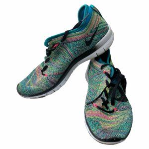 NIKE FREE TR FLYKNIT 5.0 WOMENS RUNNING SHOES SIZE 7.5 BLUE 718785-300